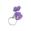 Tooth-shaped keyring container for baby teeth